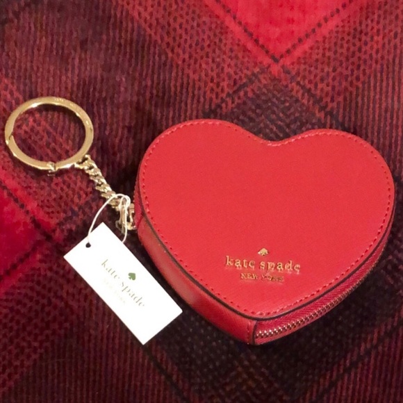 NWT-Kate Spade-SET-Staci Heart Pop Cardholder & Zip Heart Coin Purse/Keychain - Picture 10 of 16